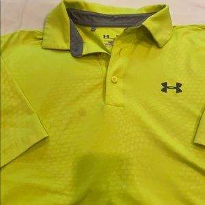 Under armour green golf shirt